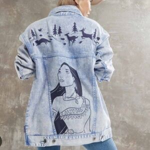 Disney Parks Spirit Jersey Denim Pocahontas Trucker Jacket